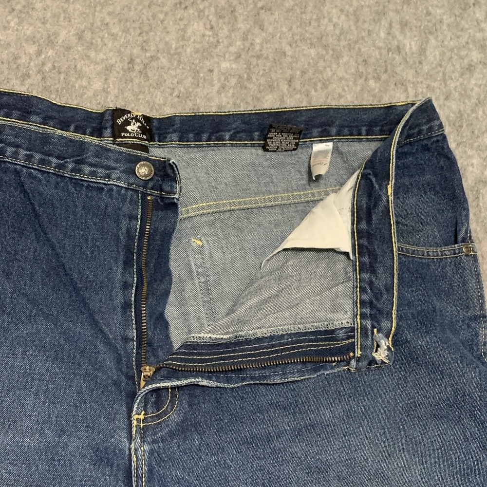 Y2K 90s Beverly Hills Polo Club Men's Carpenter Baggy Jeans 100% COTTON - 44X30 - Picture 7 of 16